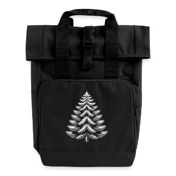 Magical Christmas tree for festive mood - Roll Top Backpack with Two Handles - black - Front