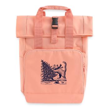 Drôle de chat Noël rétro vintage - Sac à dos Roll Top à deux anses - rose liberty - Devant