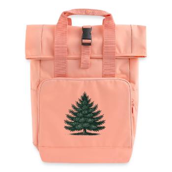 Weihnachten Tannenbaum Illustration - Rolltop Rucksack mit zwei Griffen - Chintzrosa - Vorne