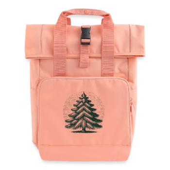 Weihnachtlicher Tannenbaum Illustration - Rolltop Rucksack mit zwei Griffen - Chintzrosa - Vorne