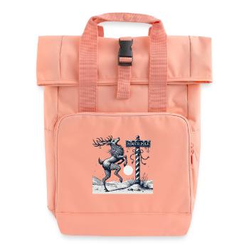 Lustiges Pole Dance Rentier Weihnachten - Rolltop Rucksack mit zwei Griffen - Chintzrosa - Vorne