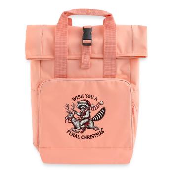 Je vous souhaite un Noël sauvage - Sac à dos Roll Top à deux anses - rose liberty - Devant