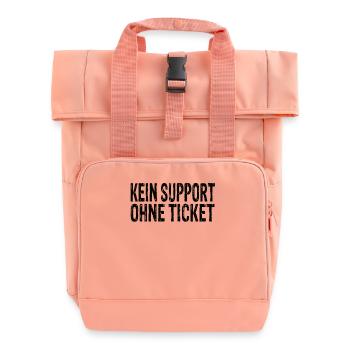 Kein Support Ohne Ticket - Rolltop Rucksack mit zwei Griffen - Chintzrosa - Vorne