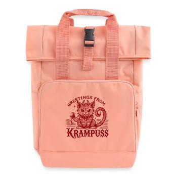 Salutations de Krampus chaton drôle Krampus - Sac à dos Roll Top à deux anses - rose liberty - Devant