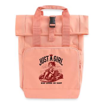 Juste une fille qui aime le karting design vintage - Sac à dos Roll Top à deux anses - rose liberty - Devant