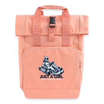 Juste une fille qui aime les courses de karting - Sac à dos Roll Top à deux anses - rose liberty - Devant