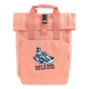 Fille qui aime les courses de karting - Sac à dos Roll Top à deux anses - rose liberty - Devant