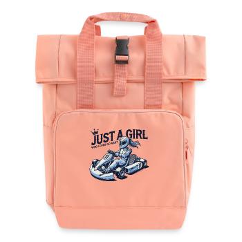 Juste une fille qui aime le karting - Sac à dos Roll Top à deux anses - rose liberty - Devant