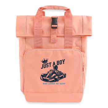 Un garçon qui aime le karting - Sac à dos Roll Top à deux anses - rose liberty - Devant