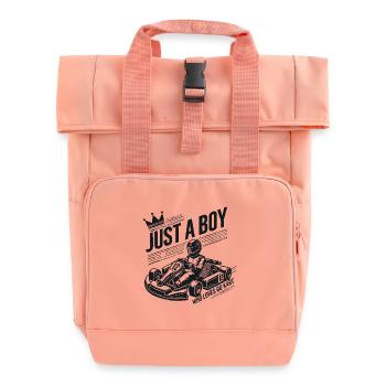 Un garçon qui aime le karting rétro Adventure Design - Sac à dos Roll Top à deux anses - rose liberty - Devant