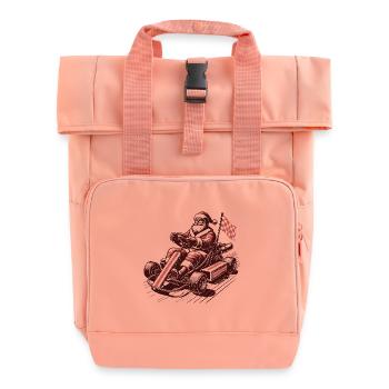 Père Noël en kart - Sac à dos Roll Top à deux anses - rose liberty - Devant