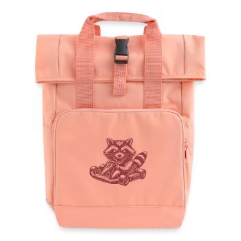 Racer raton laveur sur kart style rétro - Sac à dos Roll Top à deux anses - rose liberty - Devant