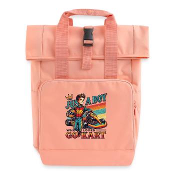 Juste un garçon qui aime le karting - Sac à dos Roll Top à deux anses - rose liberty - Devant