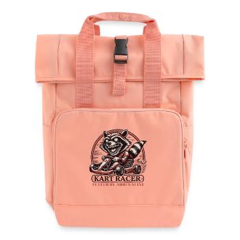 Pilote de kart Go-Kart piloté par l’adrénaline - Sac à dos Roll Top à deux anses - rose liberty - Devant
