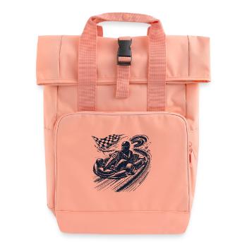 Aventure en karting avec style vintage de course - Sac à dos Roll Top à deux anses - rose liberty - Devant