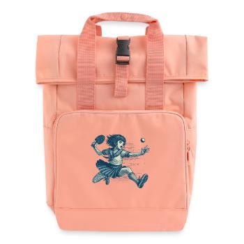 Joueur de tennis de table rétro anime - Sac à dos Roll Top à deux anses - rose liberty - Devant