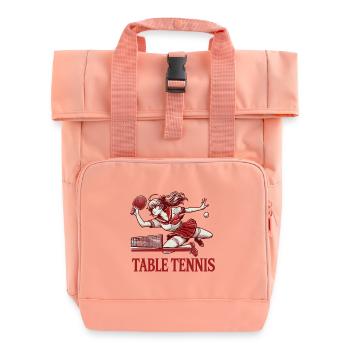 Joueur de tennis de table rétro anime - Sac à dos Roll Top à deux anses - rose liberty - Devant