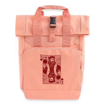 Rétro tennis de table à jouer carte King style vintage - Sac à dos Roll Top à deux anses - rose liberty - Devant
