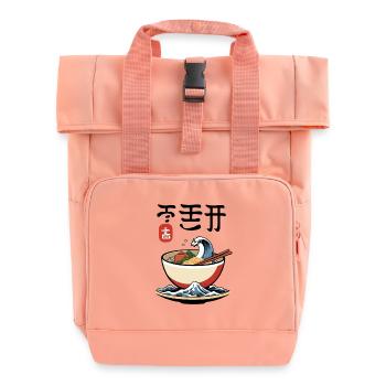 Ramen Ukiyo-E Japanisches Retro Ästhetik - Rolltop Rucksack mit zwei Griffen - Chintzrosa - Vorne