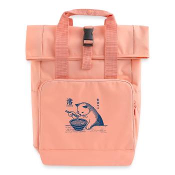 Chats et Nouilles Ramen Kawaii Rétro Japon - Sac à dos Roll Top à deux anses - rose liberty - Devant