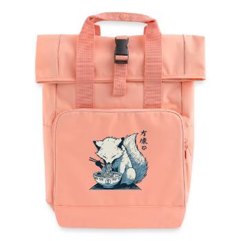 Kitsune Ramen Nudeln Kawaii Japan Streetwear Retro - Rolltop Rucksack mit zwei Griffen - Chintzrosa - Vorne