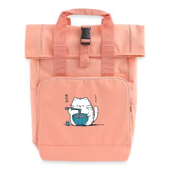 Ramen Nouilles Chat Lover Kawaii Rétro Japon - Sac à dos Roll Top à deux anses - rose liberty - Devant