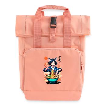 Nouilles Ramen Ukiyo-e Esthétique rétro japonaise - Sac à dos Roll Top à deux anses - rose liberty - Devant