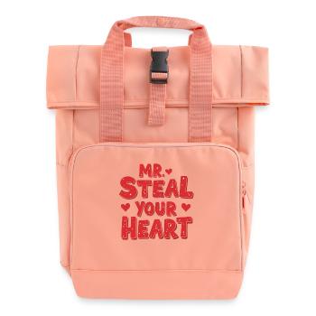 Mr Steal Your Heart Romantisches Valentinstag - Rolltop Rucksack mit zwei Griffen - Chintzrosa - Vorne