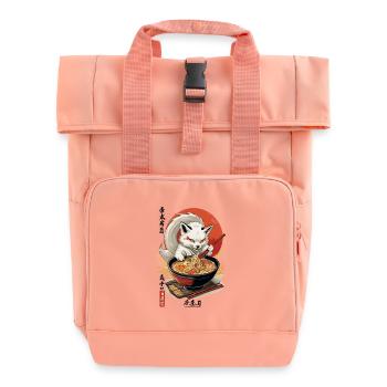 Kitsune Ramen Nouilles Kawaii Japon Rétro - Sac à dos Roll Top à deux anses - rose liberty - Devant