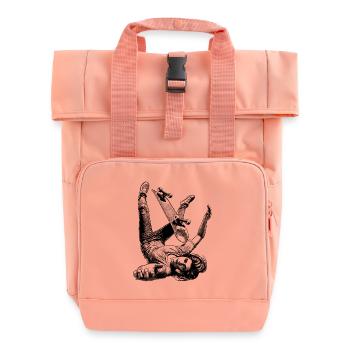 Street Skater in Fall - T-Shirt for Fighter - Roll Top Backpack with Two Handles - chintz rose - Front