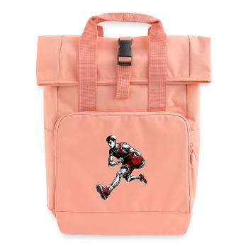 Basketball Basketballer - Rolltop Rucksack mit zwei Griffen - Chintzrosa - Vorne