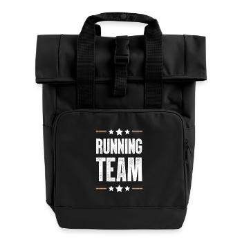 Running Team - Roll Top Backpack with Two Handles - black - Front