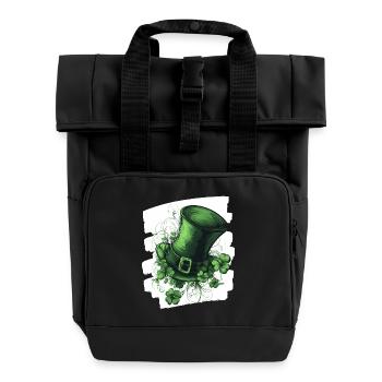 St. Patricks day - Rolltop Rucksack mit zwei Griffen - Schwarz - Vorne