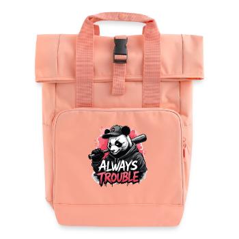 Gangster Panda Panda Panda Ours Pandas - Sac à dos Roll Top à deux anses - rose liberty - Devant