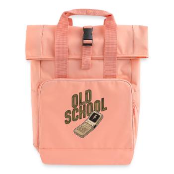 Klassisches Klapphandy, Vintage-Handy, Handy - Rolltop Rucksack mit zwei Griffen - Chintzrosa - Vorne