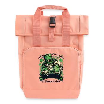 Crâne de la Saint-Patrick avec bière - Sac à dos Roll Top à deux anses - rose liberty - Devant