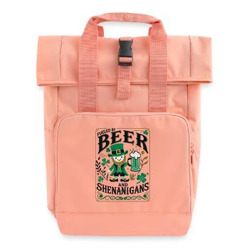 Saint-Patrick : Bière et manigances - Sac à dos Roll Top à deux anses - rose liberty - Devant