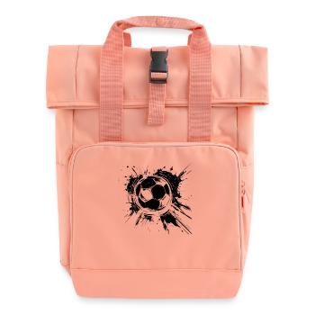 Fußball Streetart - Rolltop Rucksack mit zwei Griffen - Chintzrosa - Vorne
