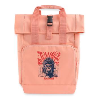 Revelations T-Shirt: Monkey sparks open-air techno - Roll Top Backpack with Two Handles - chintz rose - Front