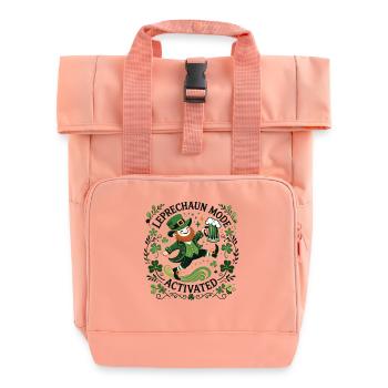 Leprechaun Mode Activates St. Patrick's Day - Roll Top Backpack with Two Handles - chintz rose - Front