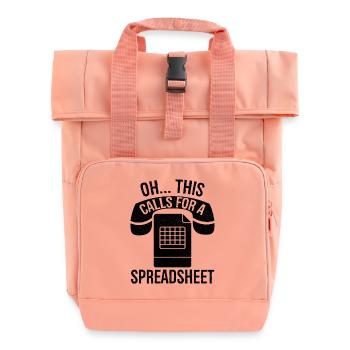 Oh this calls for a spreadsheet - Roll Top Backpack with Two Handles - chintz rose - Front