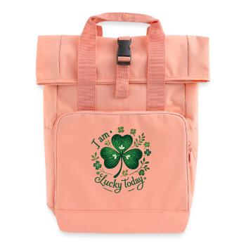 Je suis heureux aujourd’hui Shamrock St. Patrick’s - Sac à dos Roll Top à deux anses - rose liberty - Devant