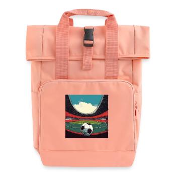 Stadium footballfor teams and clubs - Roll Top Backpack with Two Handles - chintz rose - Front