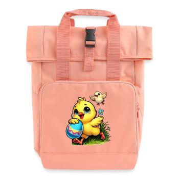 poussins Pâques - Sac à dos Roll Top à deux anses - rose liberty - Devant