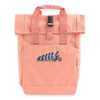 Evolution Vom Affen Zum Fahrradfahrer - Rolltop Rucksack mit zwei Griffen - Chintzrosa - Vorne