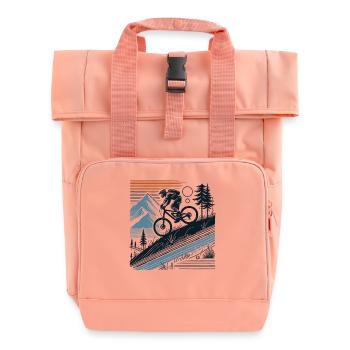 VTT Aventure Vélo Nature - Sac à dos Roll Top à deux anses - rose liberty - Devant