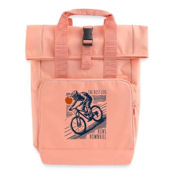Aventure à vélo Rétro Descente - Sac à dos Roll Top à deux anses - rose liberty - Devant
