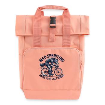 Sprint fou à vélo jusqu’à ce que votre mollet brûle - Sac à dos Roll Top à deux anses - rose liberty - Devant