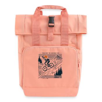Aventure à vélo Montagne Plaisir - Sac à dos Roll Top à deux anses - rose liberty - Devant