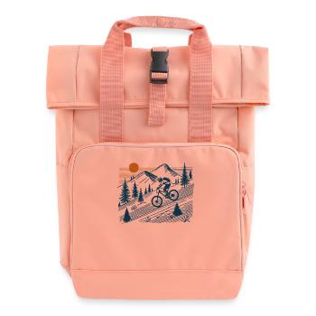 VTT Aventure Vélo Nature Rétro Design - Sac à dos Roll Top à deux anses - rose liberty - Devant